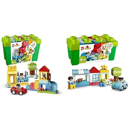 LEGO 10914 DUPLO Deluxe Steinebox, ab 1,5 Jahren & 10913 DUPLO Classic Steinebox, Kreativbox mit Aufbewahrung, erste Bausteine, Feinmotorik-Lernspielzeug, Geschenk für Kleinkinder ab 1,5 Jahren LEGO 10914 DUPLO Deluxe Steinebox, ab 1,5 Jahren & 10913 DUPLO Classic Steinebox, Kreativbox mit Aufbewahrung, erste Bausteine, Feinmotorik-Lernspielzeug, Geschenk für Kleinkinder ab 1,5 Jahren von LEGO