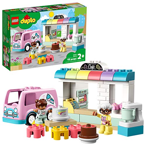 LEGO 10928 DUPLO Tortenbäckerei Spielset mit Café-Wagen, Kuchen und Cupcakes, große Bausteine für Kleinkinder ab 2 Jahren von LEGO