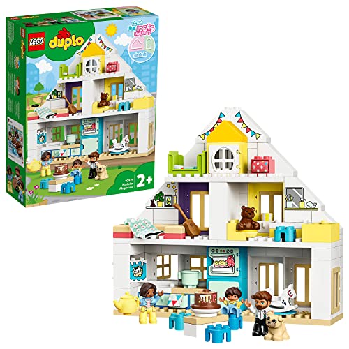 LEGO 10929 DUPLO Unser Wohnhaus 3-in-1 Set, Puppenhaus für Mädchen und Jungen ab 2 Jahren mit Figuren und Tieren von LEGO