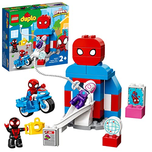 LEGO 10940 DUPLO Marvel Spider-Mans Hauptquartier, Kinderspielzeug zum Bauen mit Spider-Man-Figur für Mädchen und Jungen ab 2 Jahre von LEGO