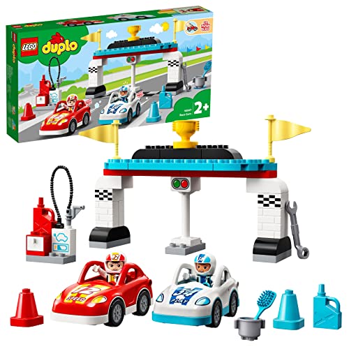 LEGO 10947 DUPLO Rennwagen Spielzeugautos, Kleinkinder Spielzeug, Kinderspielzeug ab 2 Jahre von LEGO