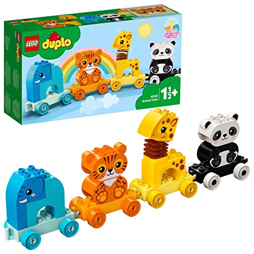 LEGO 10955 DUPLO Mein Erster Tierzug Mit Spielzeug-Tieren, Eisenbahn, Lernspielzeug Für Kleinkinder Ab 1,5 Jahren, Meine Ersten Bausteine von LEGO