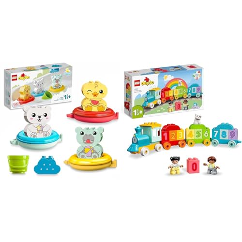 LEGO 10965 DUPLO Badewannenspaß: Schwimmender Tierzug & 10954 DUPLO Zahlenzug - Zählen Lernen, Zug Spielzeug, Lernspielzeug für Kinder ab 1, 5 Jahren, Baby Spielzeug für Mädchen und Jungen LEGO 10965 DUPLO Badewannenspaß: Schwimmender Tierzug & 10954 DUPLO Zahlenzug - Zählen Lernen, Zug Spielzeug, Lernspielzeug für Kinder ab 1, 5 Jahren, Baby Spielzeug für Mädchen und Jungen von LEGO