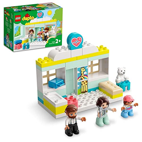 LEGO 10968 DUPLO Arztbesuch, Lernspielzeug für Kleinkinder, Spielzeug für Mädchen und Jungen ab 2 Jahre mit Figuren: Ärztin, Vater und Kind LEGO 10968 DUPLO Arztbesuch, Lernspielzeug für Kleinkinder, Spielzeug für Mädchen und Jungen ab 2 Jahre mit Figuren: Ärztin, Vater und Kind von LEGO