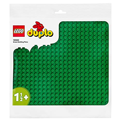 LEGO DUPLO Bauplatte in Grün, Grundplatte für DUPLO Sets, Konstruktionsspielzeug für Kleinkinder 10980 von LEGO