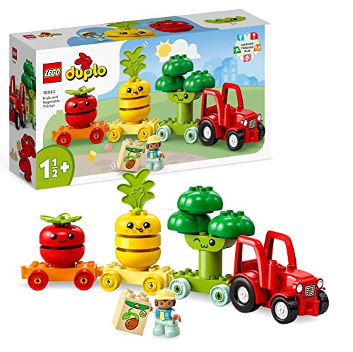 LEGO 10982 DUPLO My First Obst- und Gemüse-Traktor, Ostergeschenk Spielzeug zum Osterbasteln, Sortieren und Stapeln für Babys und Kleinkinder im Alter ab 1,5 Jahren, Lernspielzeug zu Ostern 2024 von LEGO
