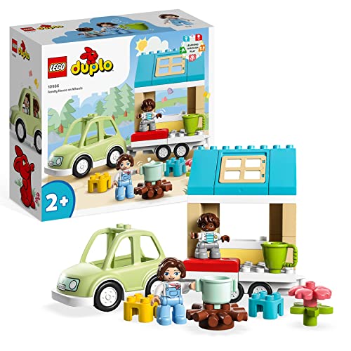 LEGO 10986 DUPLO Zuhause auf Rädern, Spielzeugauto mit großen Steinen, Figuren und Spielzeugauto für Jungen und Mädchen ab 2 Jahre, entwickelt Feinmotorik LEGO 10986 DUPLO Zuhause auf Rädern, Spielzeugauto mit großen Steinen, Figuren und Spielzeugauto für Jungen und Mädchen ab 2 Jahre, entwickelt Feinmotorik von LEGO