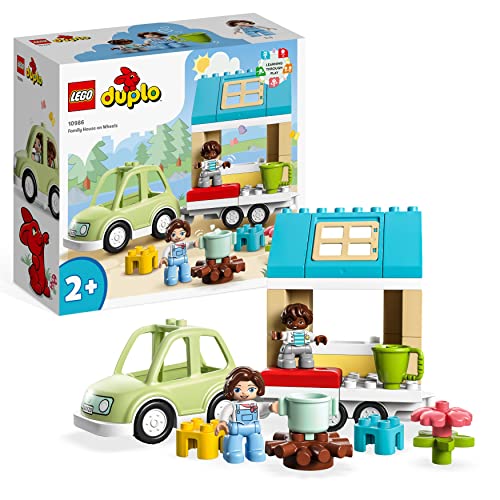 LEGO DUPLO Zuhause auf Rädern, Spielzeugauto mit großen Steinen, Figuren und Spielzeugauto für Jungen und Mädchen ab 2 Jahre, entwickelt Feinmotorik 10986 von LEGO
