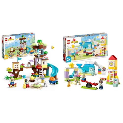 LEGO 10993 DUPLO 3-in-1 Baumhaus, Spielzeug für Kleinkinder & DUPLO Traumspielplatz Set, Konstruktionsspielzeug für Kinder ab 2 Jahren von LEGO