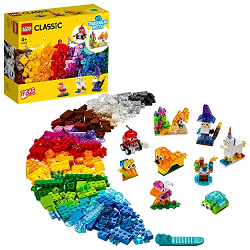 LEGO 11013 Classic Kreativ-Bauset mit durchsichtigen Steinen, mit Löwe, Vogel und Schildkröte, Konstruktionsspielzeug aus Bausteinen ab 4 Jahren LEGO 11013 Classic Kreativ-Bauset mit durchsichtigen Steinen, mit Löwe, Vogel und Schildkröte, Konstruktionsspielzeug aus Bausteinen ab 4 Jahren von LEGO
