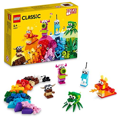 LEGO Classic Kreative Monster Kreativ-Set Steinen, Box mit Bausteinen für Kinder ab 4 Jahre, Konstruktionsspielzeug 11017 von LEGO