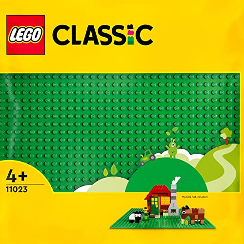 LEGO Classic Grüne Bauplatte, quadratische Grundplatte mit 32x32 Noppen als Basis für Konstruktionen und für weitere Sets 11023 von LEGO