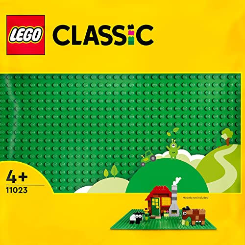 LEGO 11023 Classic Grüne Bauplatte, quadratische Grundplatte mit 32x32 Noppen als Basis für Konstruktionen und für weitere LEGO Sets von LEGO