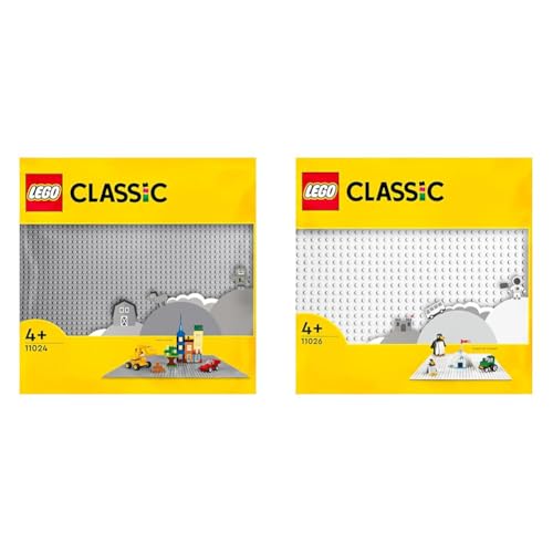 LEGO 11024 Classic Graue Bauplatte, quadratische Grundplatte mit 48x48 Noppen & 11026 Classic Weiße Bauplatte, quadratische Grundplatte mit 32x32 Noppen als Basis für LEGO Sets LEGO 11024 Classic Graue Bauplatte, quadratische Grundplatte mit 48x48 Noppen & 11026 Classic Weiße Bauplatte, quadratische Grundplatte mit 32x32 Noppen als Basis für LEGO Sets von LEGO