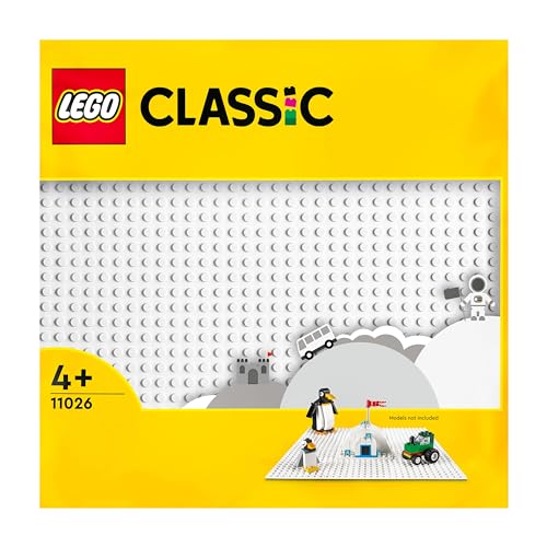 LEGO Classic Weiße Bauplatte, quadratische Grundplatte mit 32x32 Noppen als Basis Sets, Konstruktionsspielzeug 11026 von LEGO