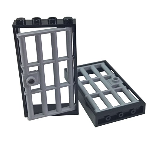 Lego City Classic Basic - Kreatives Set mit 2 grauen Gefängnistüren und schwarzem Rahmen | BAU Dir Dein Gefängnis! Lego City Classic Basic - Kreatives Set mit 2 grauen Gefängnistüren und schwarzem Rahmen | BAU Dir Dein Gefängnis! von LEGO