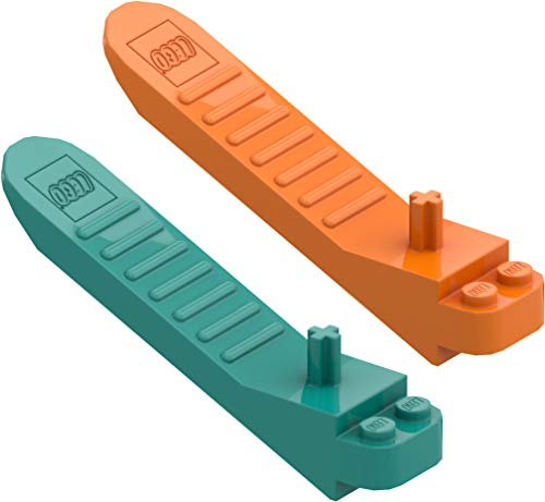 LEGO 2 x System Steinlöser (orange und türkis) Stein Trennhilfe Trenner Werkzeug Steinetrenner Brick Separator 96874 von LEGO