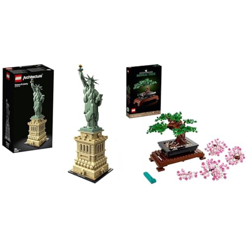 LEGO 21042 Architecture Freiheitsstatue, Modell zum Bauen, New York Souvenir & 10281 Bonsai Baum, Kunstpflanzen-Set zum Basteln für Erwachsene, Geschenk zum Valentinstag, Botanik-Kollektion LEGO 21042 Architecture Freiheitsstatue, Modell zum Bauen, New York Souvenir & 10281 Bonsai Baum, Kunstpflanzen-Set zum Basteln für Erwachsene, Geschenk zum Valentinstag, Botanik-Kollektion von LEGO