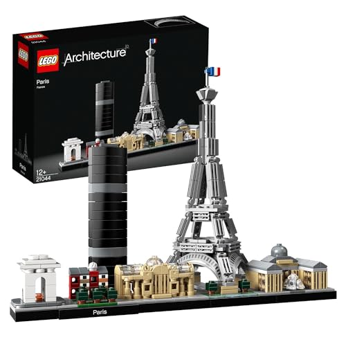 LEGO Architecture Paris, Modellbausatz mit Eiffelturm, Champs-Élysées und Louvre-Modell, Skyline-Kollektion, Haus und Büro-Deko, Muttertagsgeschenk 21044 von LEGO