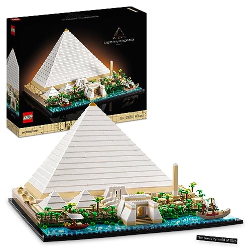 LEGO Architecture Cheops-Pyramide Bausatz zum Basteln als kreatives Hobby, Geschenkidee für Mütter, Väter, Frauen, kreative Aktivität, Sammlung berühmter Sehenswürdigkeiten 21058 von LEGO