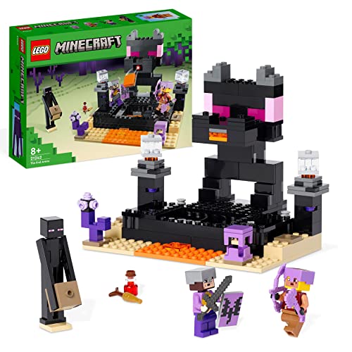 LEGO Minecraft Die End-Arena Set, Player-vs-Player Battle' Action-Spielzeug mit Lava, Enderdrache und Enderman-Figur, Geschenk für Kinder ab 8 Jahren 21242 von LEGO