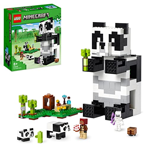 LEGO Minecraft Das Pandahaus Set, bewegliches Panda-Spielzeug-Haus mit Tier-Figuren und Skelett, Spielzeug für Jungen und Mädchen ab 8 Jahren 21245 von LEGO