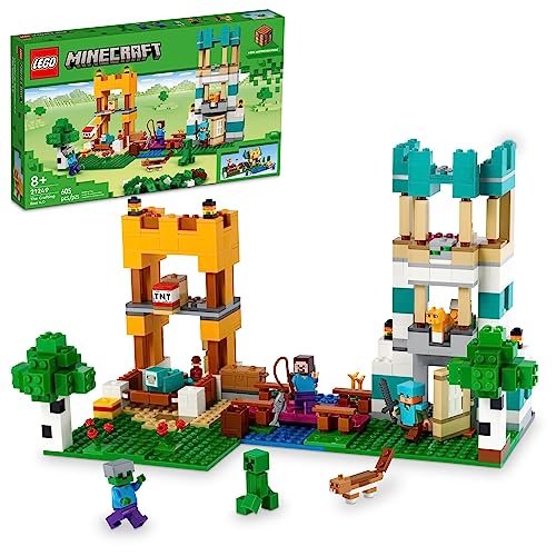 LEGO 21249 Minecraft Die Baukasten 4.0, 2-in-1-Set; Bauen Sie Flusstürme oder eine Katzenhütte, mit den Figuren Alex, Steve, Creeper und Zombie Mobs, Spielzeug für Kinder LEGO 21249 Minecraft Die Baukasten 4.0, 2-in-1-Set; Bauen Sie Flusstürme oder eine Katzenhütte, mit den Figuren Alex, Steve, Creeper und Zombie Mobs, Spielzeug für Kinder von LEGO