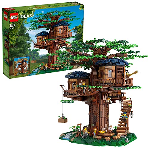 LEGO Ideas Baumhaus mit 3 Kabinen und Blättern, großer Modellbausatz für Teenager ab 16 Jahren 21318 von LEGO