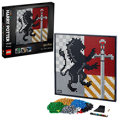 LEGO 31201 Art Harry Potter Hogwarts Wappen Set, Wanddekor, DIY Puzzle für Erwachsene von LEGO