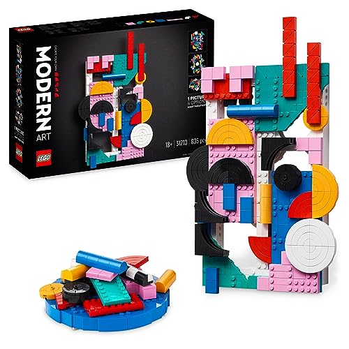 LEGO Art Moderne Kunst Set, buntes abstraktes Wandbild, Home-Deko für Wohnzimmer oder Schlafzimmer, Basteln für Erwachsene und Jugendliche, Geschenk zum Muttertag 31210 von LEGO