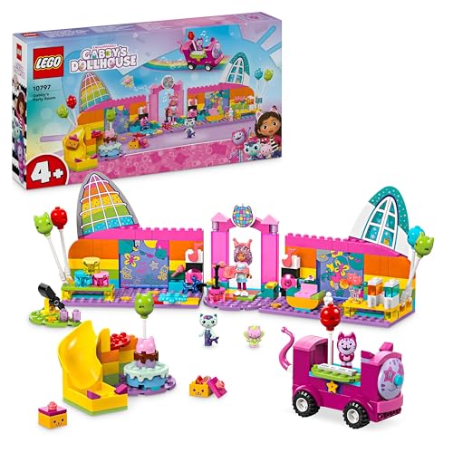 LEGO 4+ Gabbys Puppenhaus Gabbys Partyraum, Disco-Spielset mit Rutsche und Tierfiguren für kreative Rollenspiele, Geschenk für Mädchen und Jungen ab 4 Jahren 10797 LEGO 4+ Gabbys Puppenhaus Gabbys Partyraum, Disco-Spielset mit Rutsche und Tierfiguren für kreative Rollenspiele, Geschenk für Mädchen und Jungen ab 4 Jahren 10797 von LEGO