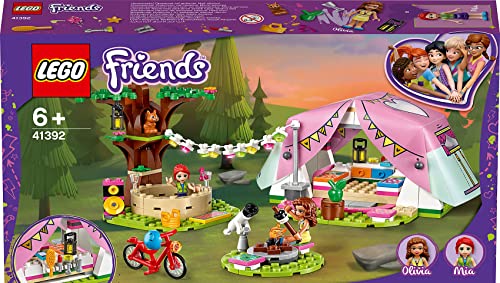 LEGO 41392 Friends Camping in Heartlake City Set mit Mini Puppen Olivia & Mia und Zelt, Spielzeug ab 6 Jahren für Mädchen und Jungen von LEGO