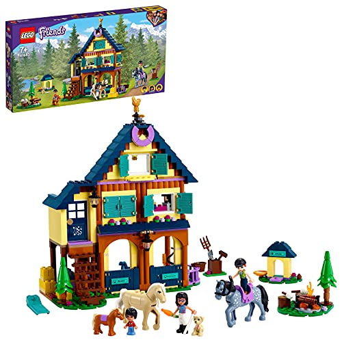 LEGO 41683 Friends Reiterhof im Wald, Pferdestall Spielzeug mit Pferden und Pony Figuren, 7 Jahre min, 99 Jahre max von LEGO