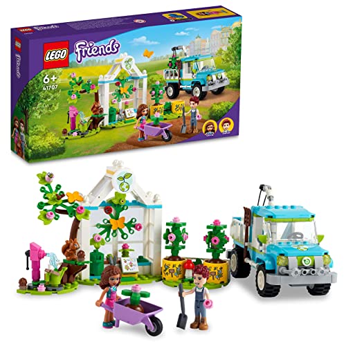 LEGO 41707 Friends Baumpflanzungsfahrzeug, Blumengarten-Spielzeug Mit Spielzeugauto Und Tierfiguren, Set Als Geschenk Für Kindergeburtstag von LEGO