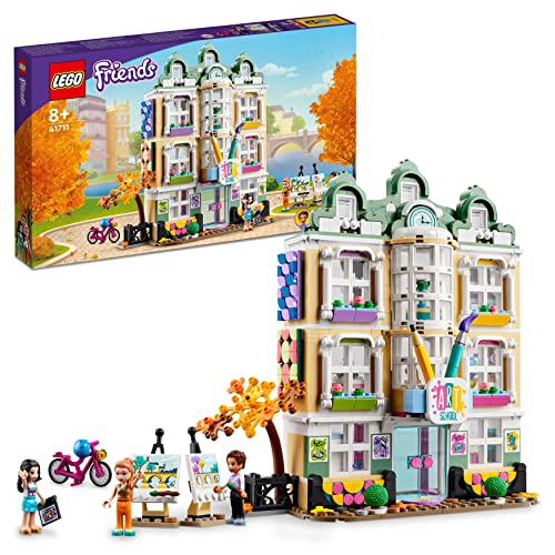 LEGO 41711 Friends Emmas Kunstschule, 3-stöckige Heartlake City Schule mit 3 Mini-Puppen, Kunst-Zubehör und Spielzeug-Fahrrad, Puppenhaus-Spielzeug für Mädchen und Jungen ab 8 Jahren LEGO 41711 Friends Emmas Kunstschule, 3-stöckige Heartlake City Schule mit 3 Mini-Puppen, Kunst-Zubehör und Spielzeug-Fahrrad, Puppenhaus-Spielzeug für Mädchen und Jungen ab 8 Jahren von LEGO