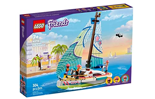 LEGO 41716 Friends Stephanies Segelabenteuer Spielzeug-Segelboot mit 3 Mini-Puppen, Geschenk für Kinder ab 7 Jahren von LEGO