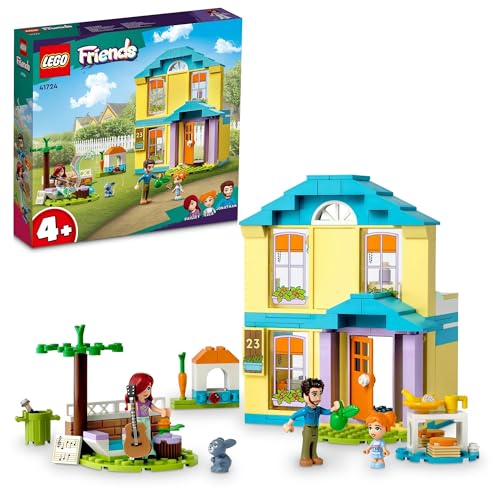 LEGO Friends Paisleys Haus, Puppenhaus mit 3 Mini-Puppen und Hasenfigur, Ella und Jonathan der Charaktere 2023 als Zubehör, Spielzeug für Mädchen und Jungen ab 4 Jahren 41724 von LEGO