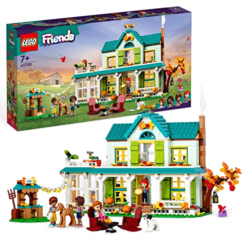 LEGO 41730 Friends Autumns Haus, Puppenhaus-Spielzeug mit Tierfiguren und Zubehör, Mini-Puppen Autumn, Mia und Haustieren, Geschenk zu Weihnachten für Mädchen und Jungen ab 7 Jahren, 2023 Charaktere von LEGO