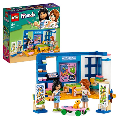 LEGO Friends Lianns Zimmer, Mini-Spielzeug zum Thema Kunst, kleines Geschenk zum Sammeln mit Mini-Puppen Liann, Autumn und Haustierfigur aus der Serie 2023 41739 von LEGO