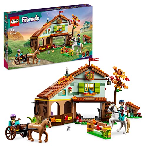 LEGO Friends Autumns Reitstall Set mit 2 Spielzeug-Pferden, Kutsche und Reitzubehör, Reitstall- und Pferdespielzeug, Bauernhof-Tier-Geschenk für Mädchen, Jungen und Kinder ab 7 Jahren 41745 LEGO Friends Autumns Reitstall Set mit 2 Spielzeug-Pferden, Kutsche und Reitzubehör, Reitstall- und Pferdespielzeug, Bauernhof-Tier-Geschenk für Mädchen, Jungen und Kinder ab 7 Jahren 41745 von LEGO