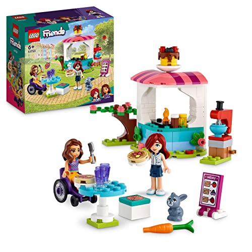 LEGO Friends Pfannkuchen-Shop Set, Kreatives Spielzeug für Jungen und Mädchen ab 6 Jahren mit Paisley und Luna Mini-Puppen sowie Hasen-Figur, Geschenk für Kinder 41753 von LEGO