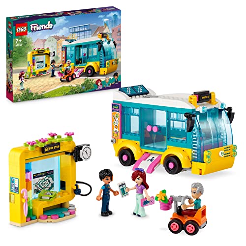 LEGO Friends Heartlake City Stadtbus-Spielzeug, Mini-Puppen & Busspielzeug-Set mit Paisley, Freundschaft-Geschenk für Kinder ab 7 Jahre, Mädchen und Jungen (Exklusiv bei Amazon) 41759 von LEGO