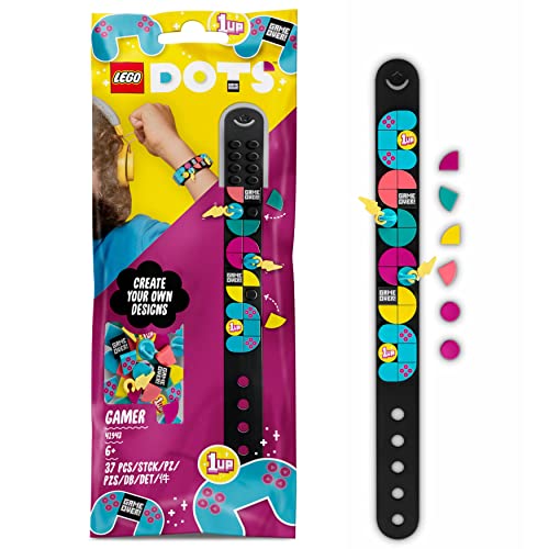 LEGO 41943 DOTS Gaming Armband mit Anhängern, DIY Bastelset, Kinderschmuck-Set, Spielzeug für Kinder ab 6 Jahren, Freundschaftsbänder, Kinderarmband von LEGO