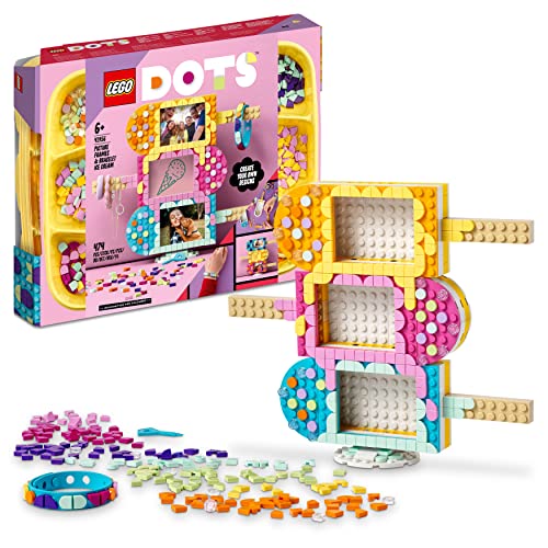 LEGO 41956 DOTS Eiscreme Bilderrahmen & Armband, DIY Bastelset für personalisierten Schmuck und Deko, Basteln für Kinder ab 6 Jahren von LEGO