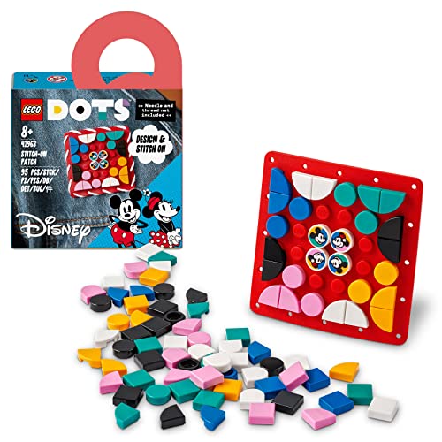 LEGO 41963 DOTS Micky und Minnie Kreativ-Aufnäher, DIY Bastelset zum Dekorieren von Kleidung, Rucksäcke, Accessoires, kreative Aktivität, Spielzeug für Kinder von LEGO