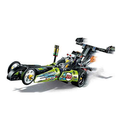 LEGO 43103 Technic Dragster Rennauto und Hot Road, 2in1 Set, Rennwagen für Kinder ab 7 Jahre, Spielzeugauto, Fahrzeuge zum Sammeln von LEGO