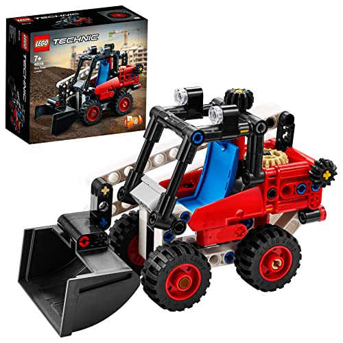 LEGO 42116 Technic Kompaktlader, Bagger - Hot Rod, 2-in-1 Set, Kinderspielzeug, Baufahrzeug, Spielzeugauto, Geschenk für Kinder ab 7 Jahre von LEGO