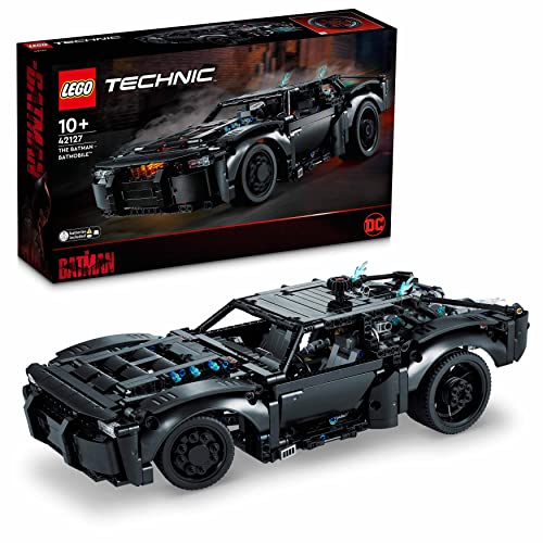 LEGO 42127 Technic BATMANS BATMOBIL Spielzeugauto, Modellauto-Bausatz aus dem Batman-Film von 2022 mit Leuchtsteinen, Auto-Spielzeug für Kinder und Jugendliche, Geschenk für Fans des Films von LEGO