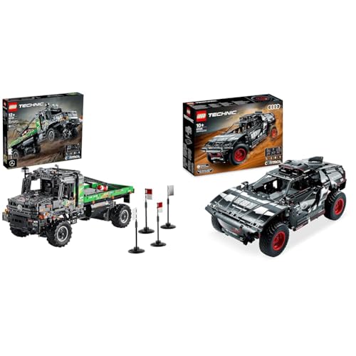 LEGO 42129 Technic 4x4 Mercedes-Benz Zetros Offroad-Truck & Technic Audi RS Q e-tron, ferngesteuertes Rallye-Auto-Spielzeug von LEGO