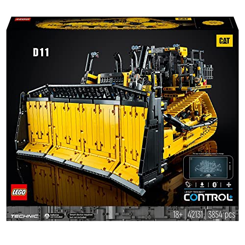 LEGO 42131 Technic Appgesteuerter Cat D11 Bulldozer, Set für Erwachsene, ferngesteuerte Autos, Geschenkidee Baufahrzeug von LEGO